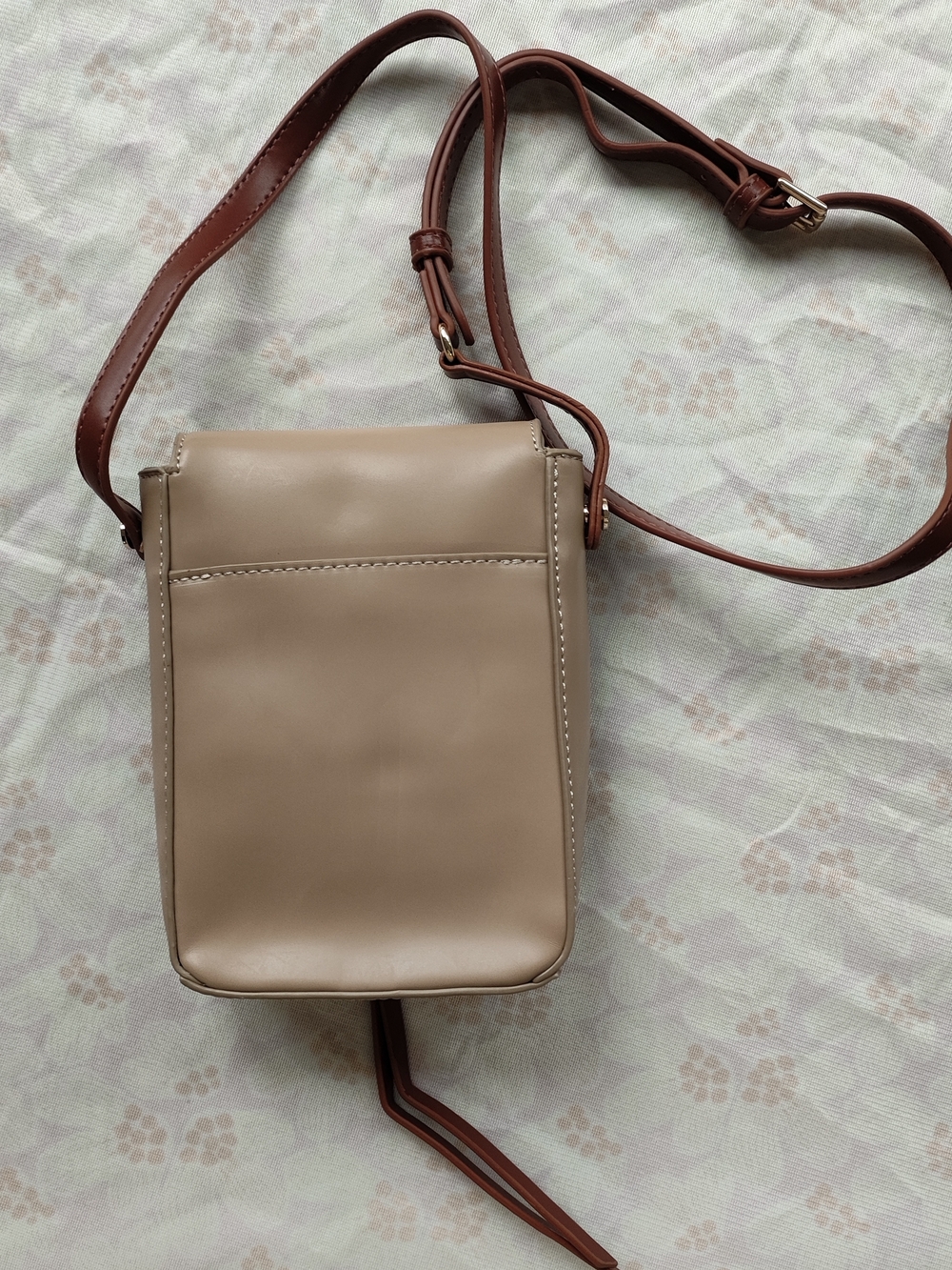 Tory Burch Beige Mini Crossbody with Brown Logo Accent - Picture 3 of 7